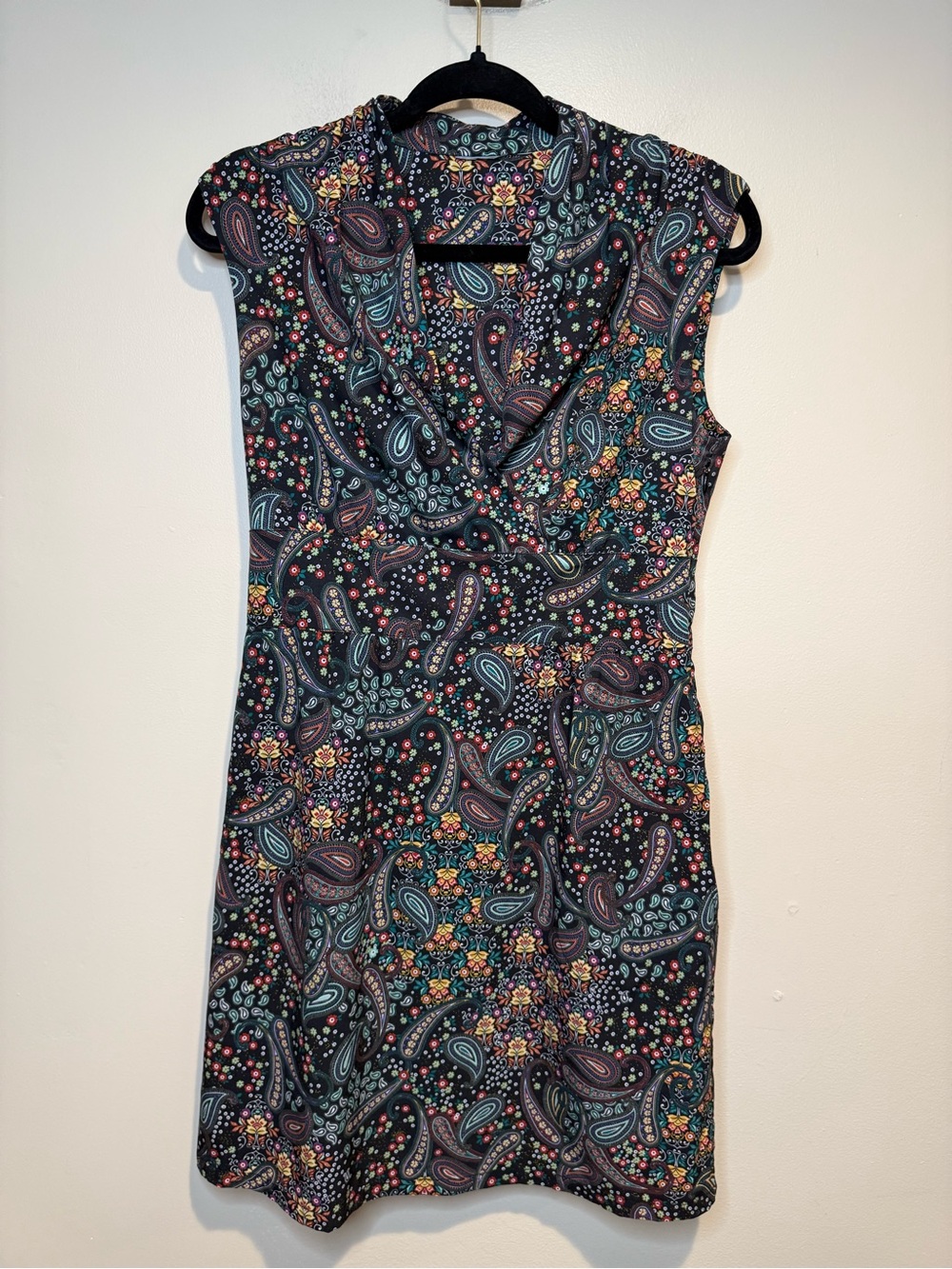 Athleta Dahlia Paisley Dress Sz 6 - Picture 3 of 10